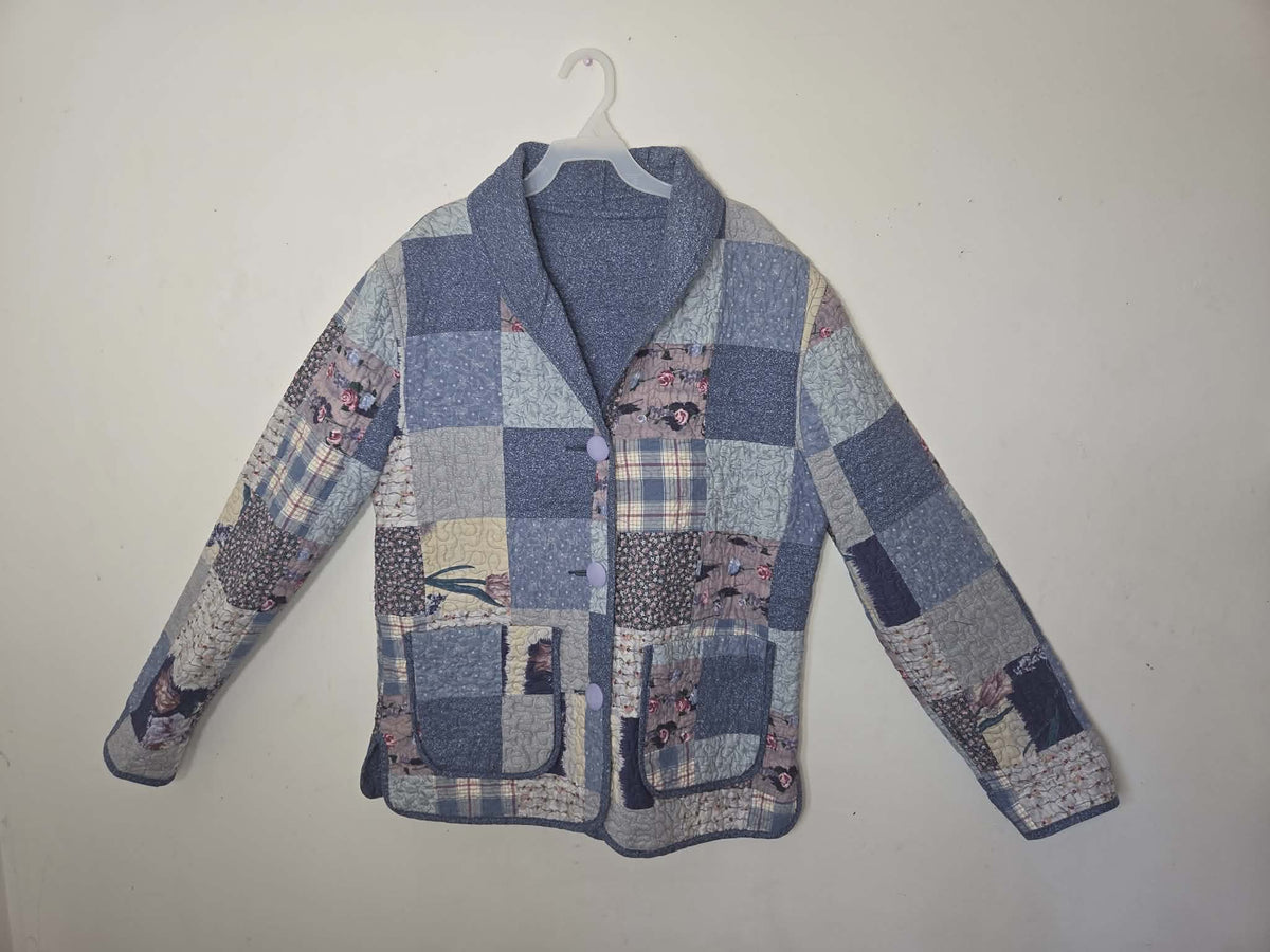 Grandma's Knitted Patchwork Button-Up